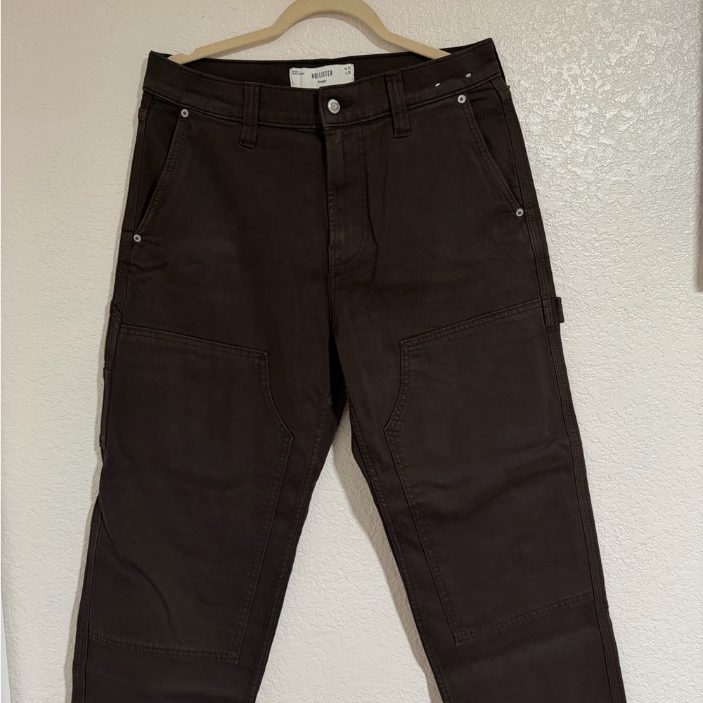 Hollister Dark Brown Casual Pants